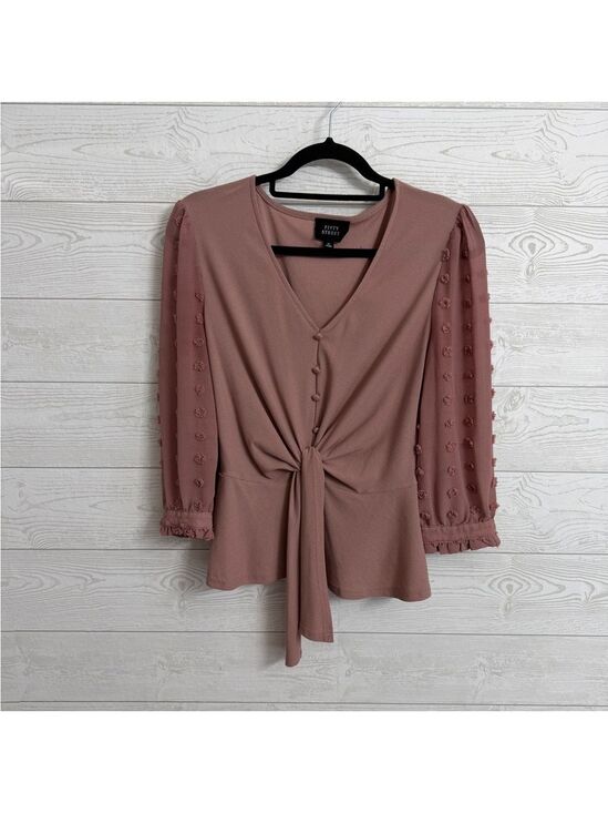 Fifty Street Tops - Fifty Street Women’s Retro Dusty Pink Blouse. Size M